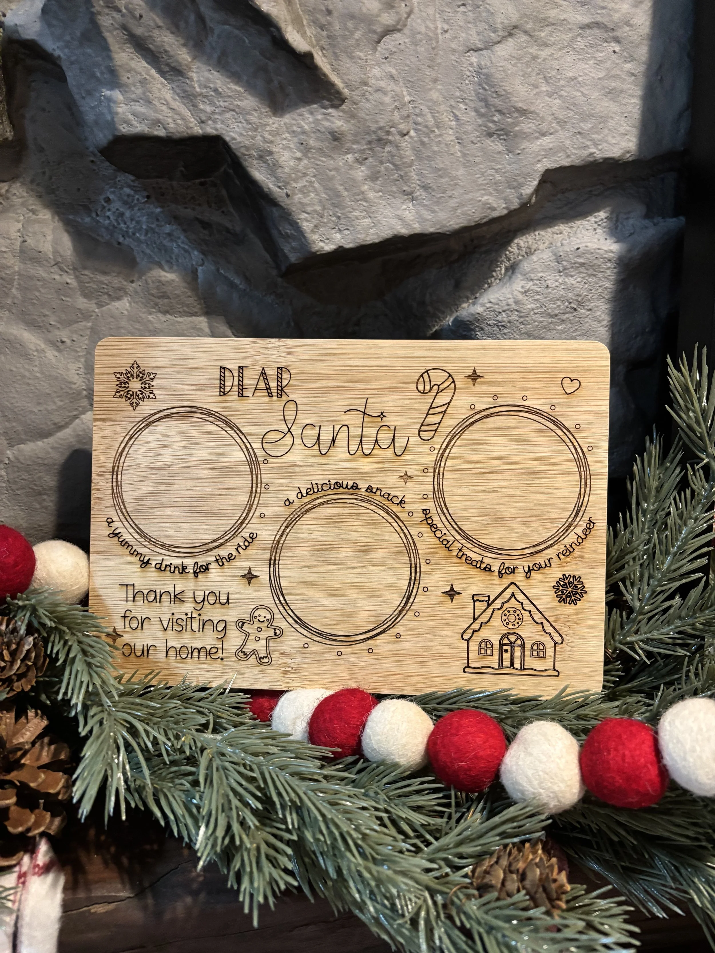 Santa and Rudolph Snack Board