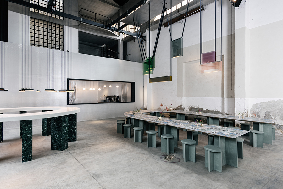 Lambert &amp; Fils and DWA Design Studio Collaborate to Design a Bold Pop-Up Cafe in Milan (Metropolis)