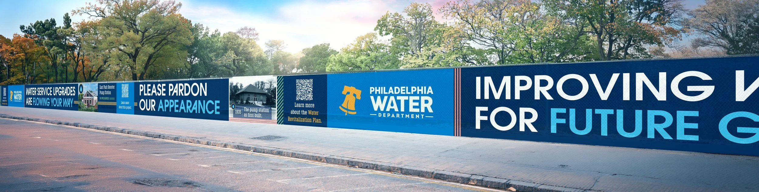 Construction Scrim Philadelphia Water