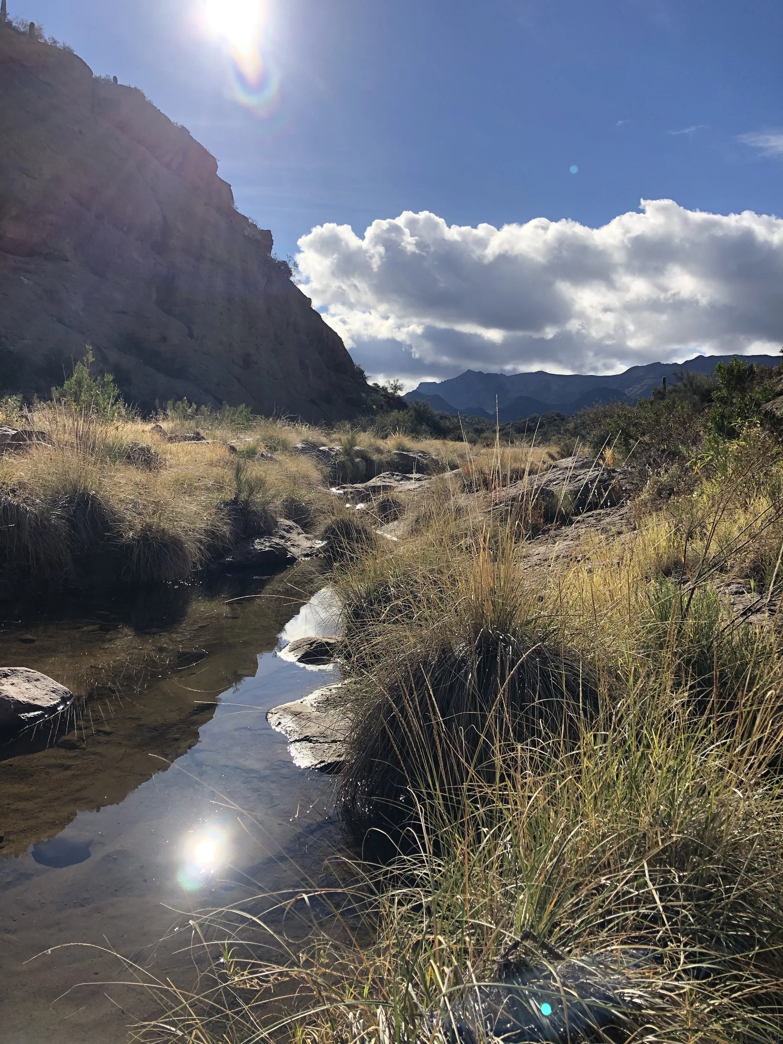 Walking and water in the desert….
