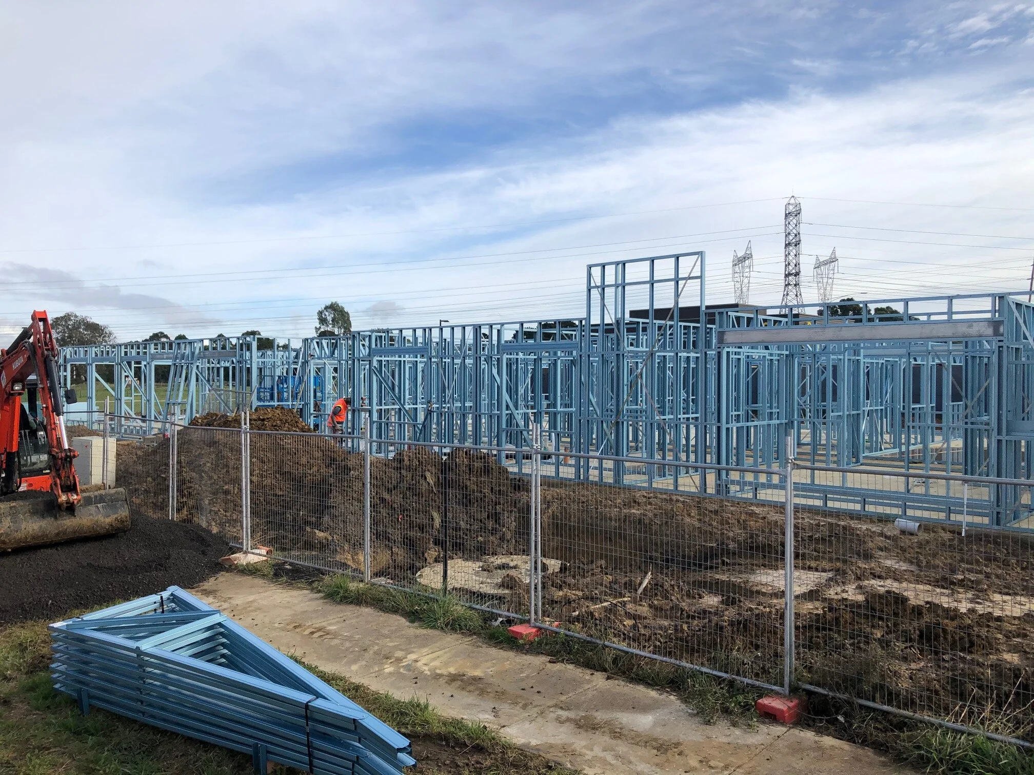 Walls going up