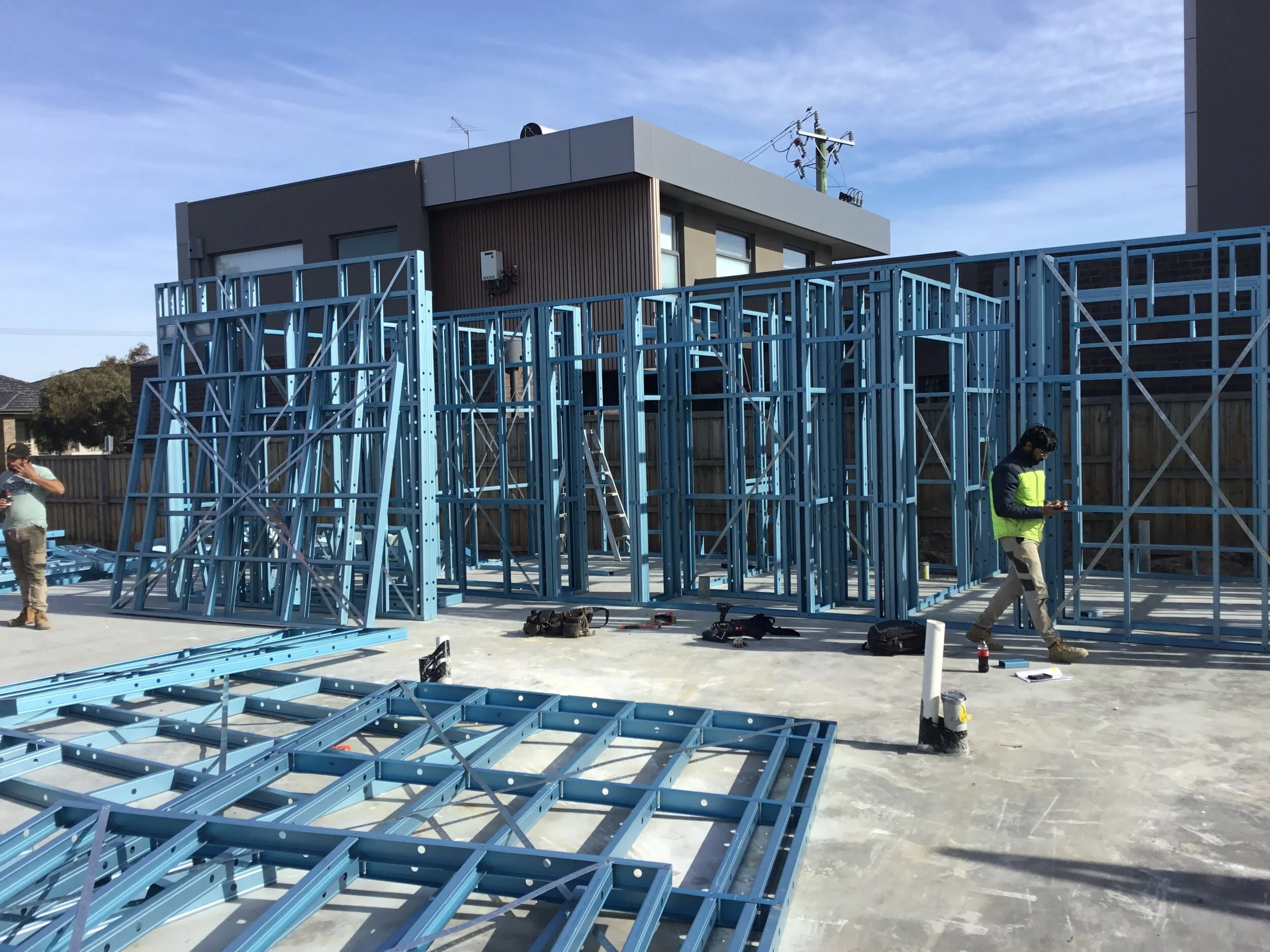 Walls going up on site