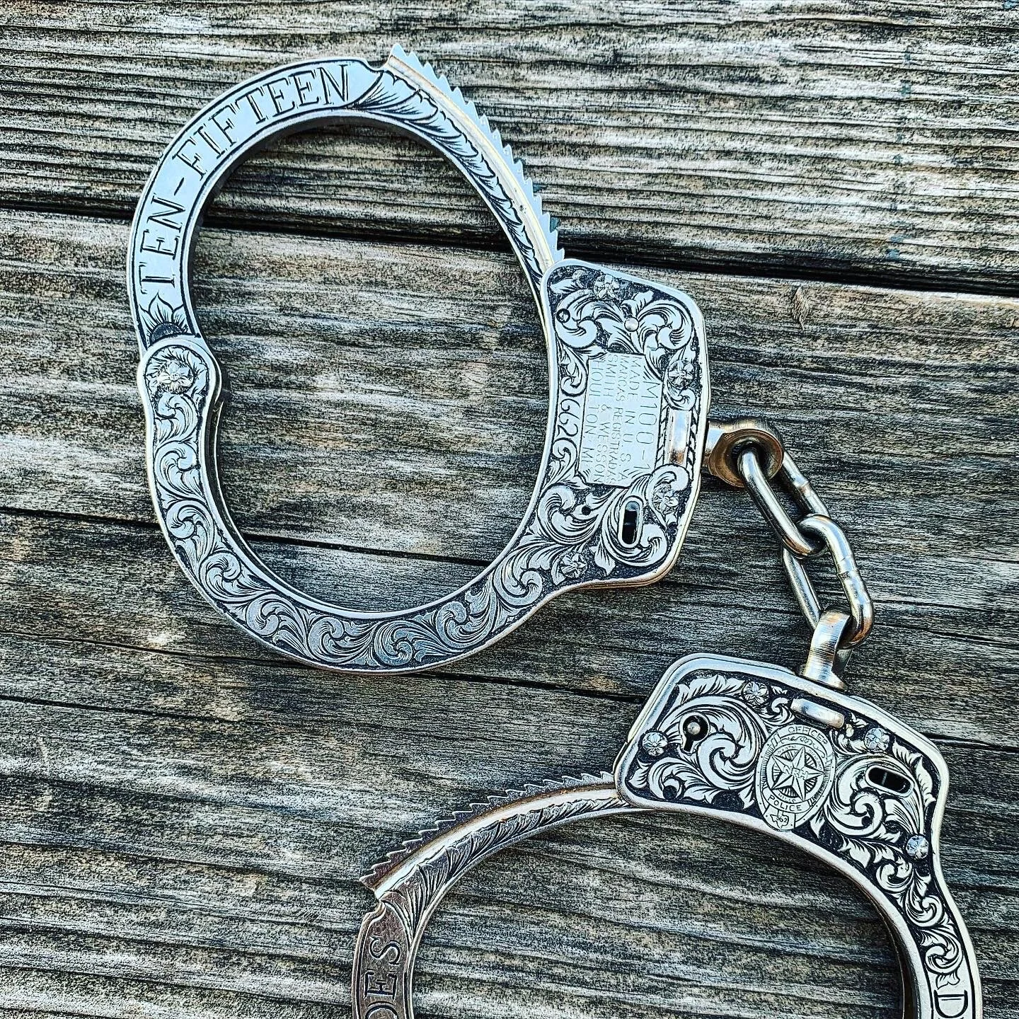 Hand Engraved Handcuffs — Sovereign Jewelry Company