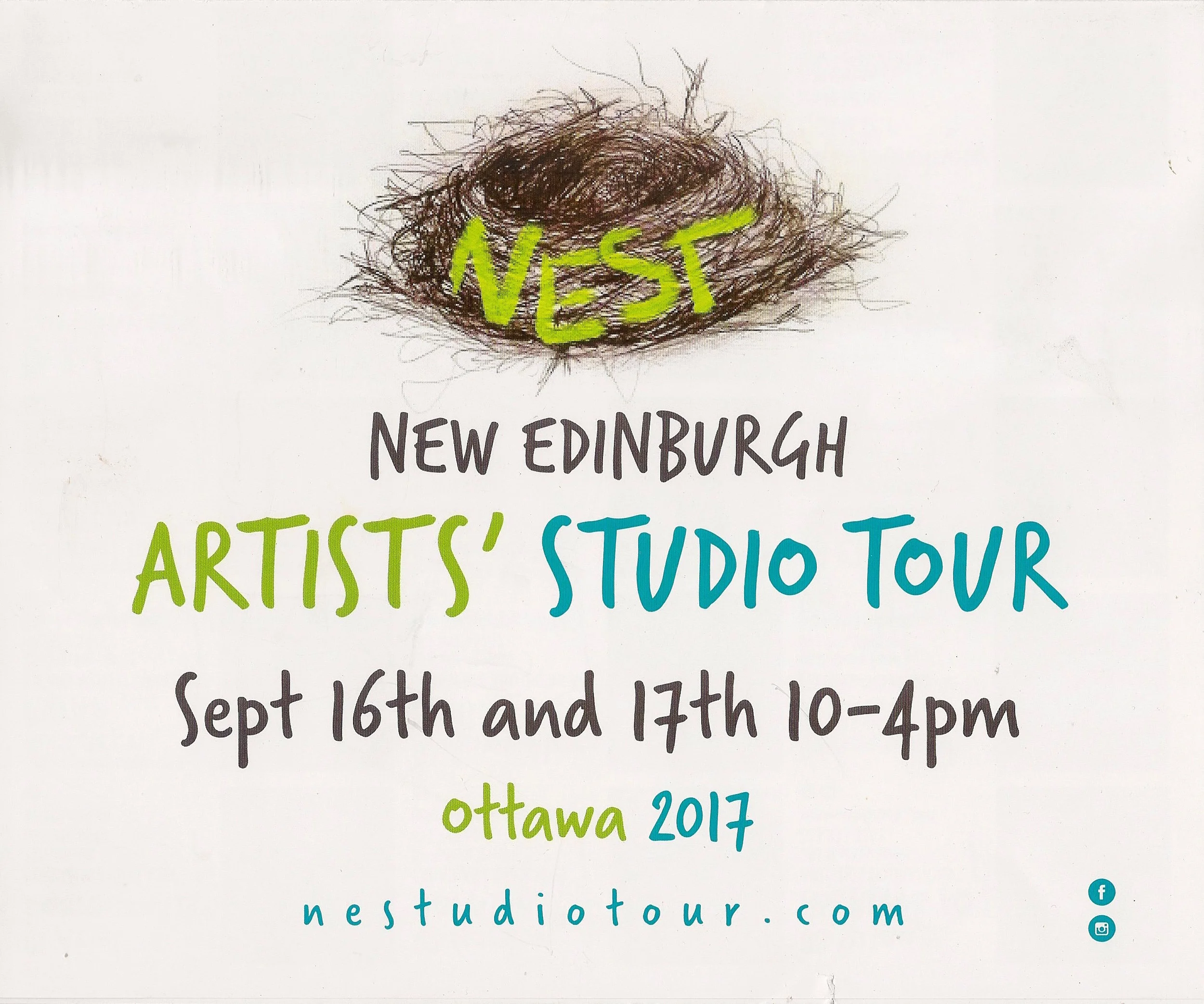 "NEST"- New Edinburgh Artists' Studio Tour  Ottawa 2017