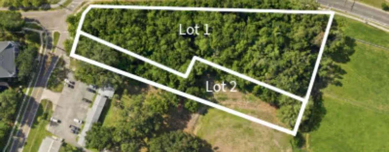 Aerial view of the 2.61-acre Archer Road development site at SW 16th Ave, Gainesville, FL