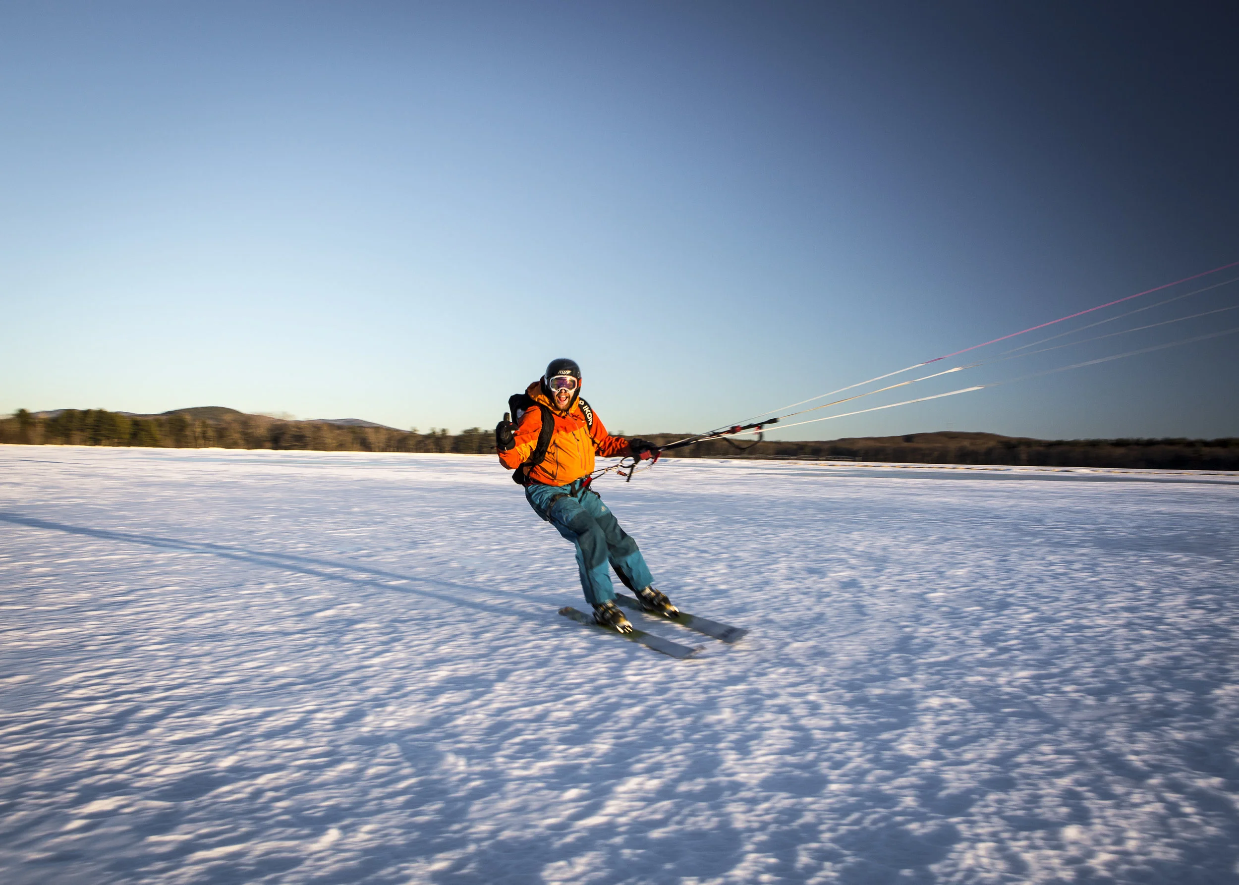 Kite Skiing - In the White Mountains
