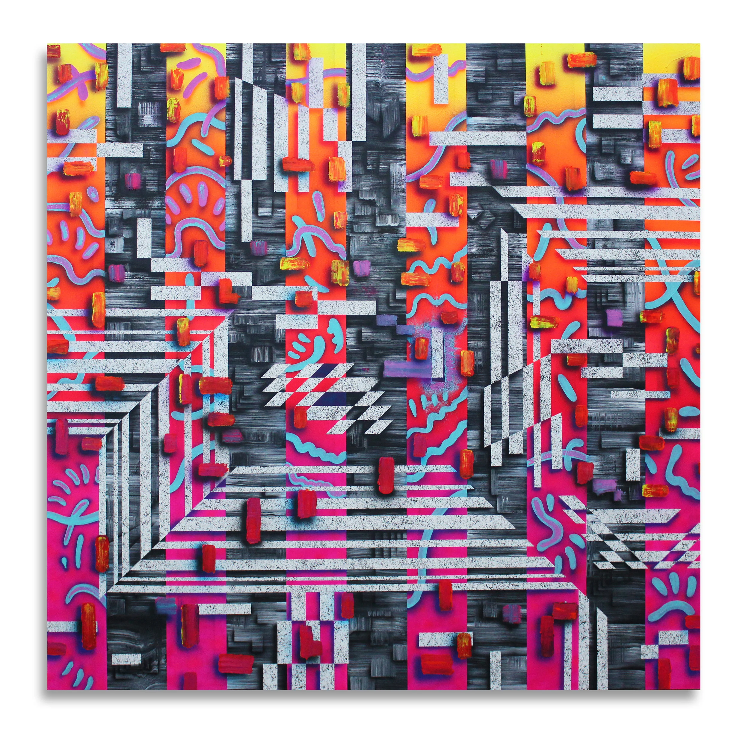 Your Snap Is Pending...201788 x 88 in.Oil, Acrylic and Spray Paint on Wood