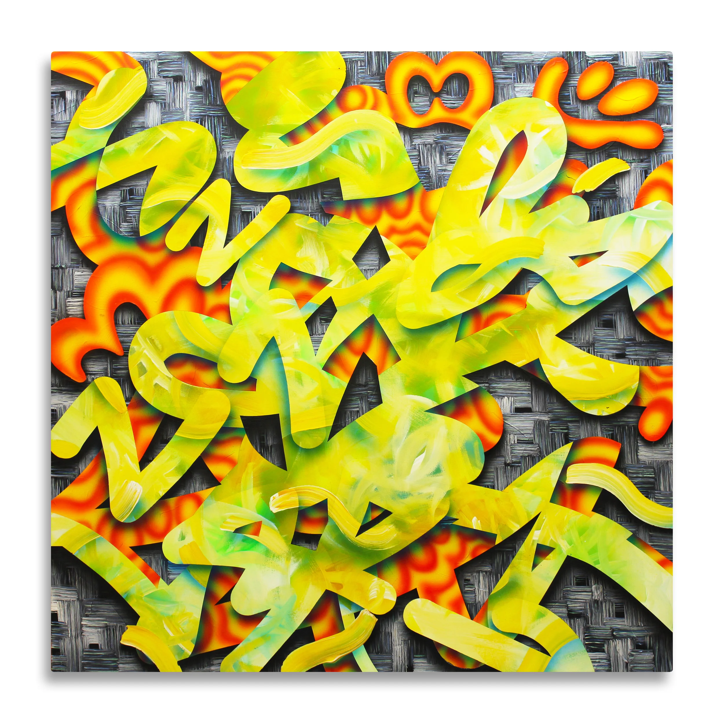 cu46…201847 x 47 in.Oil, Acrylic and Spray Paint on CanvasFor inquiries about pricing, Please contact Amie Appleton at Appleton Art Design Gallery