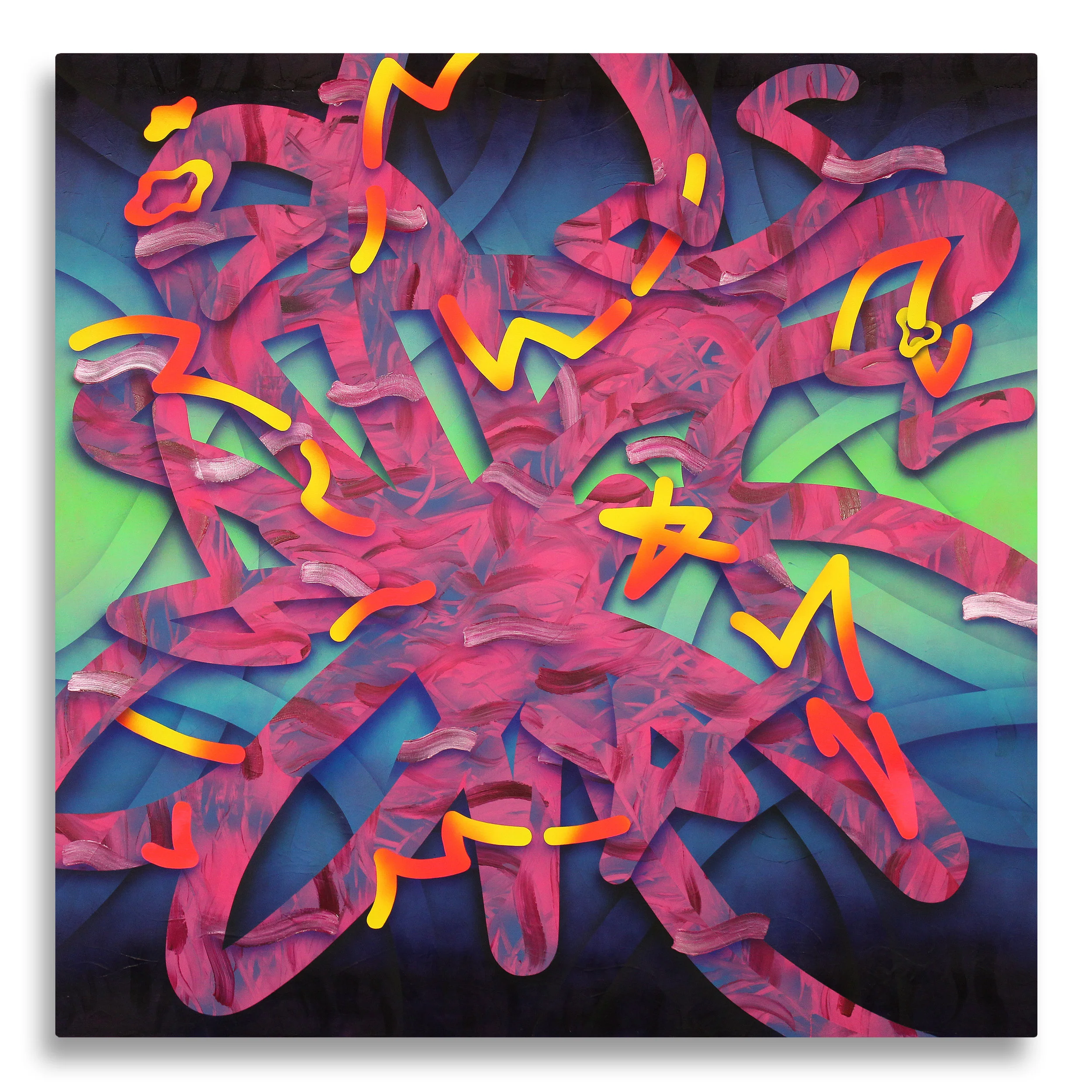 Sucha Fake Artist…201974 x 74 in.Oil, Acrylic and Spray Paint on Canvas