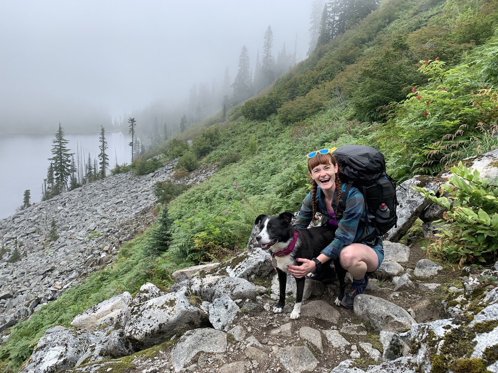 Luna and Emily in the Alpine Lakes Wilderness