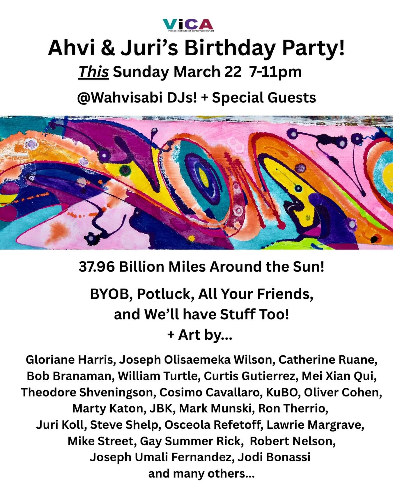 DJ starts at 9:30!! Many Special People!! New Art!!