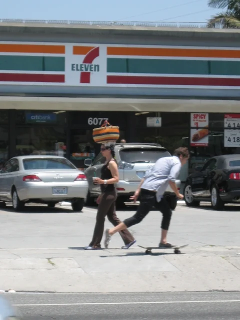 Yes, my groceries are on my head.