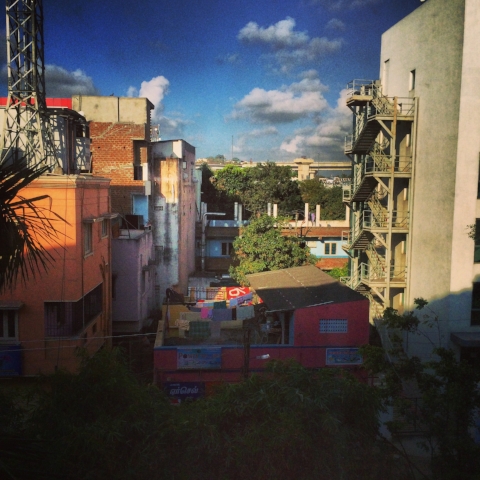 View from the hotel in Chennai, Tamil Nadu, India.