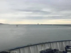 Crossing the Irish Sea, early in the morning.