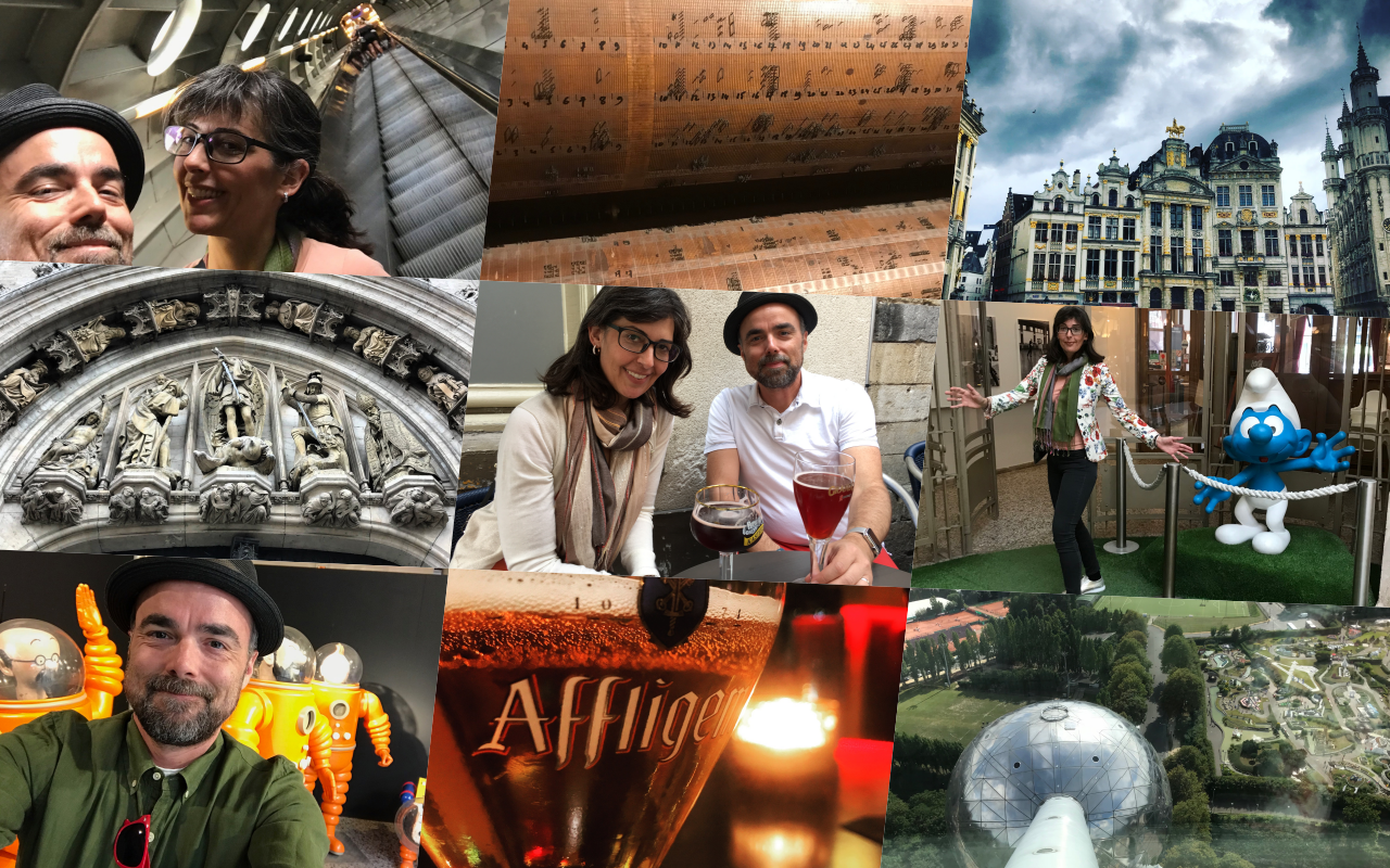 Selfies in Brussels, Belgium.