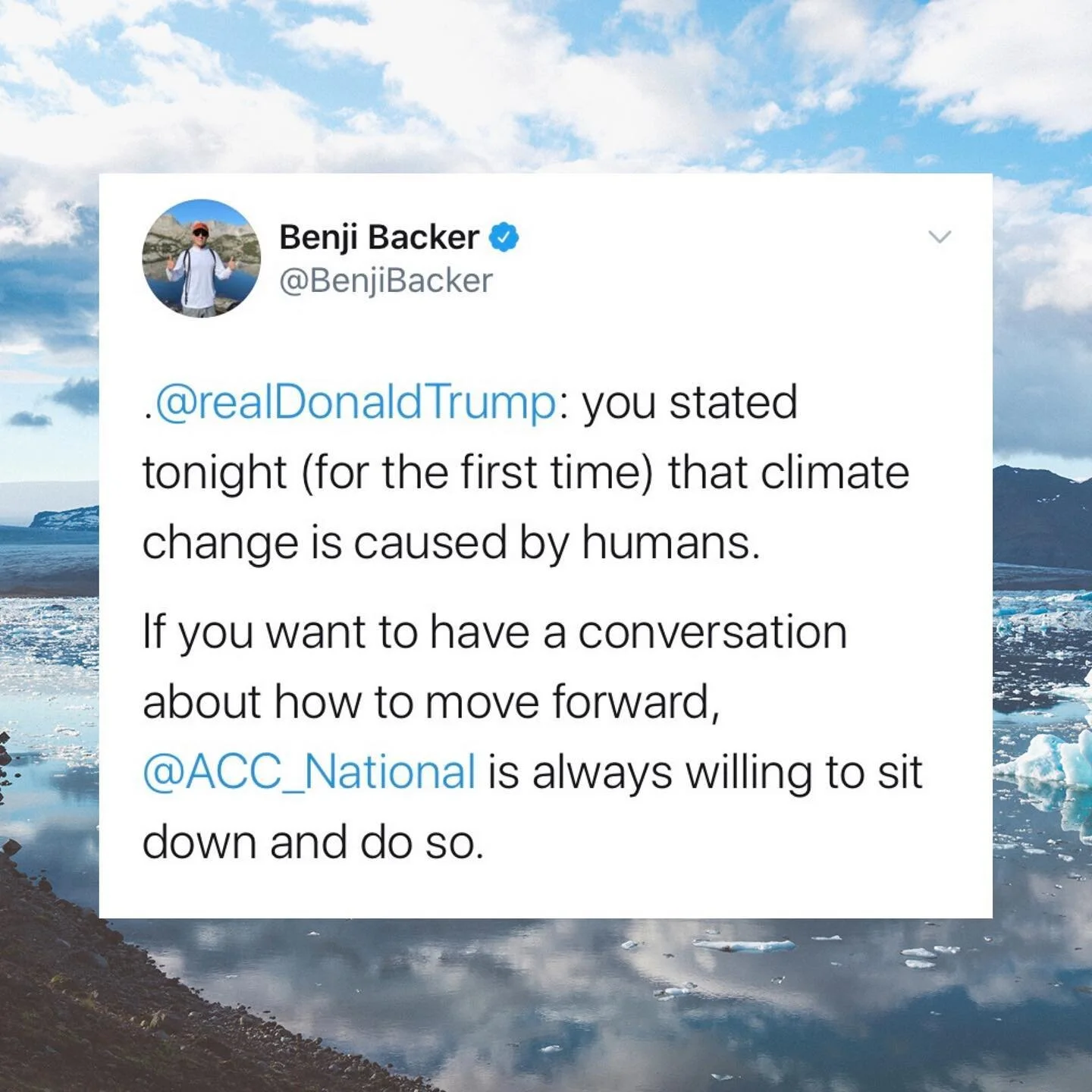 Goodnight, everyone. Congrats to our activists for asking #WhatAboutClimate and making their voices heard! Head over to our story for the official press release. 
.
.
.
.
.
.
.
.
#ACC #climate #climatechange #climateaction #climatechangeisreal #trump #presidenttrump