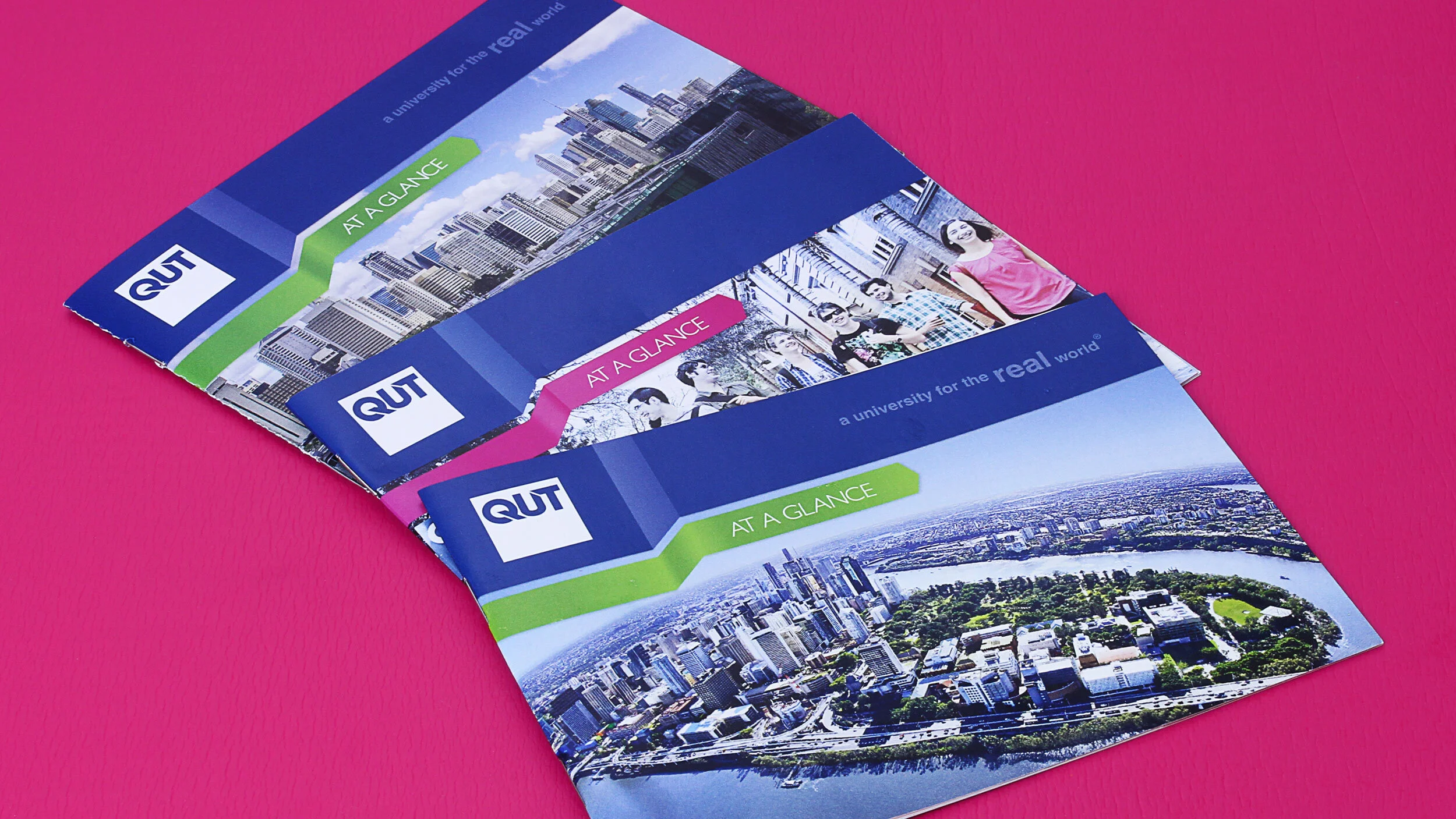  To  summarise the look and feel of the university as well as outline general information about the available facilities, I created a small brochure for QUT. 