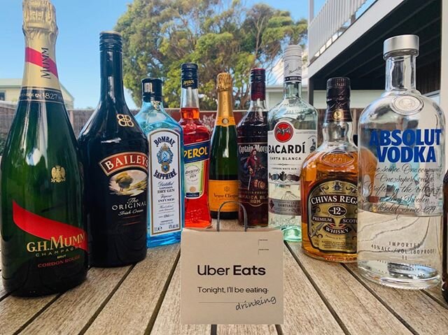 CELEBRATE footy&rsquo;s return with your bev of choice🥃🍻🍾 no need to miss a single goal - order from the comfort of your couch on @ubereats_aus ✅