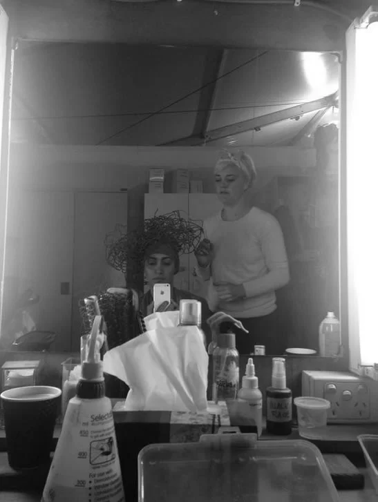 Lena Kasparian at hair and makeup.