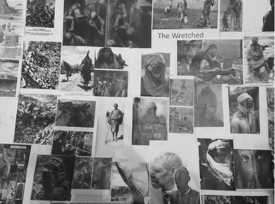 Design and makeup team inspiration board.