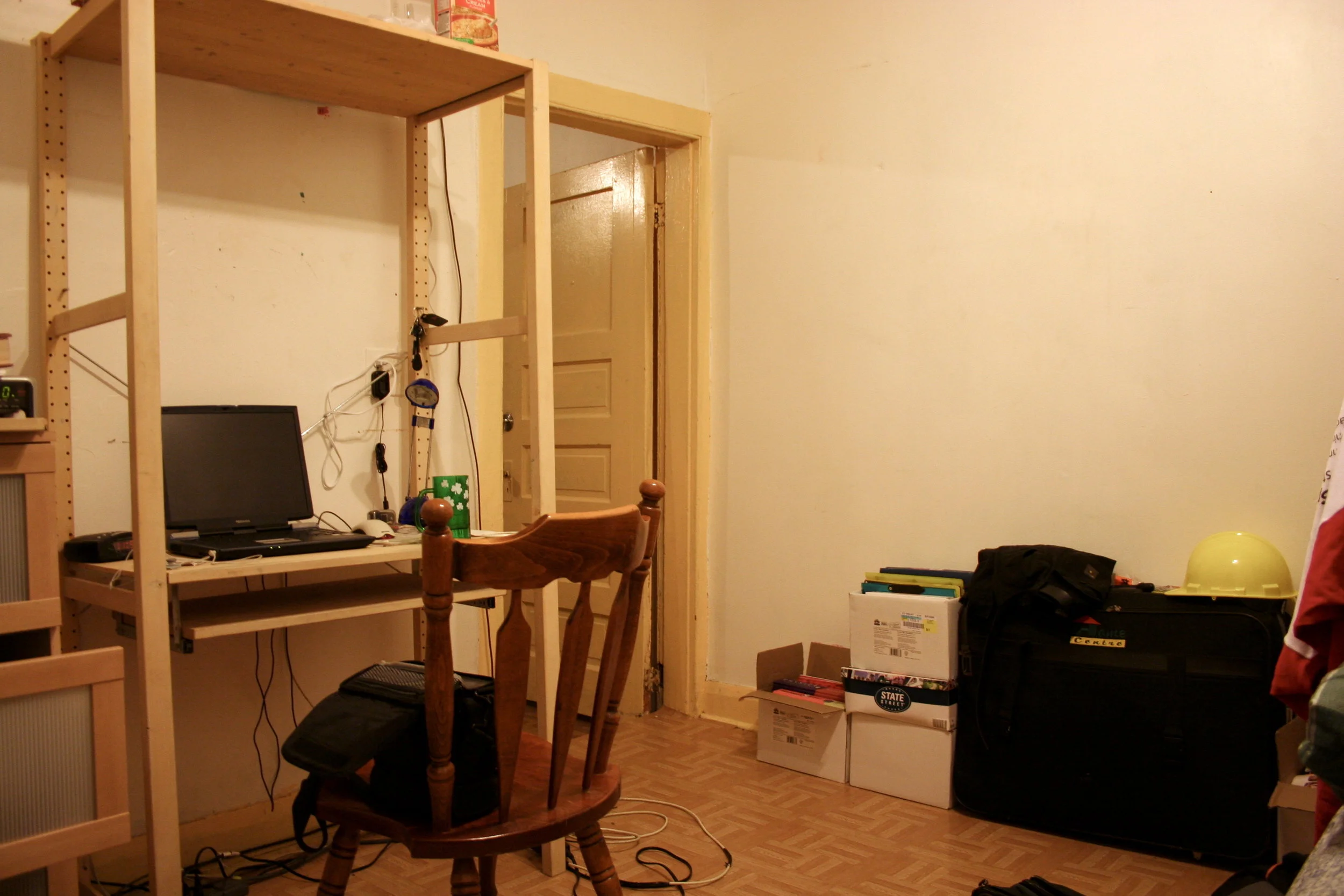 My very first off-campus rental back in May 2006 for a mere $360 CAD per month. It was a shit hole. These days, a mere 10 years later, I pay almost $2,100 USD per month for my living expenses, a 7-fold increase.