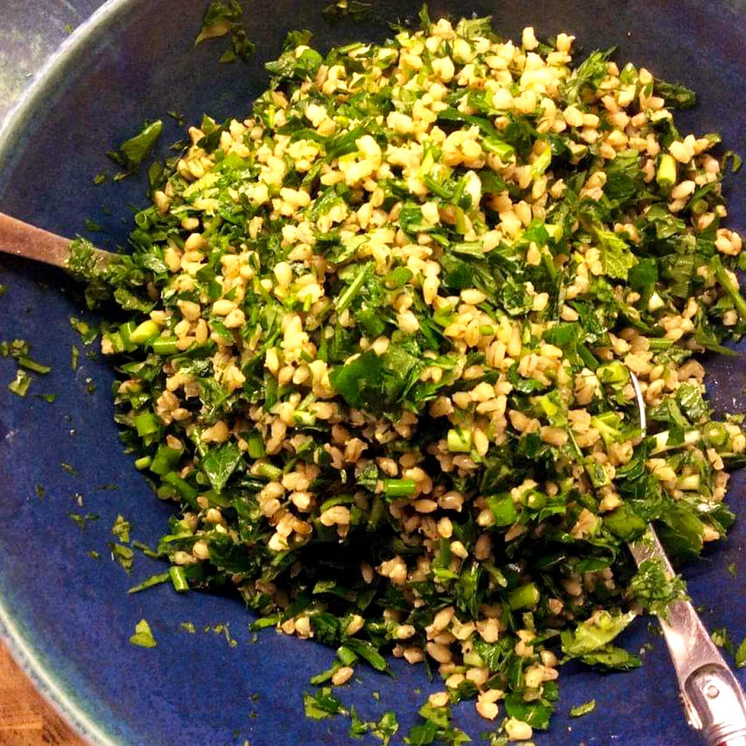 Recipe - Three Greens and a Grain Salad