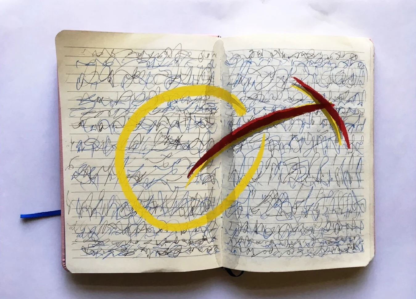 Layers of sketchbook