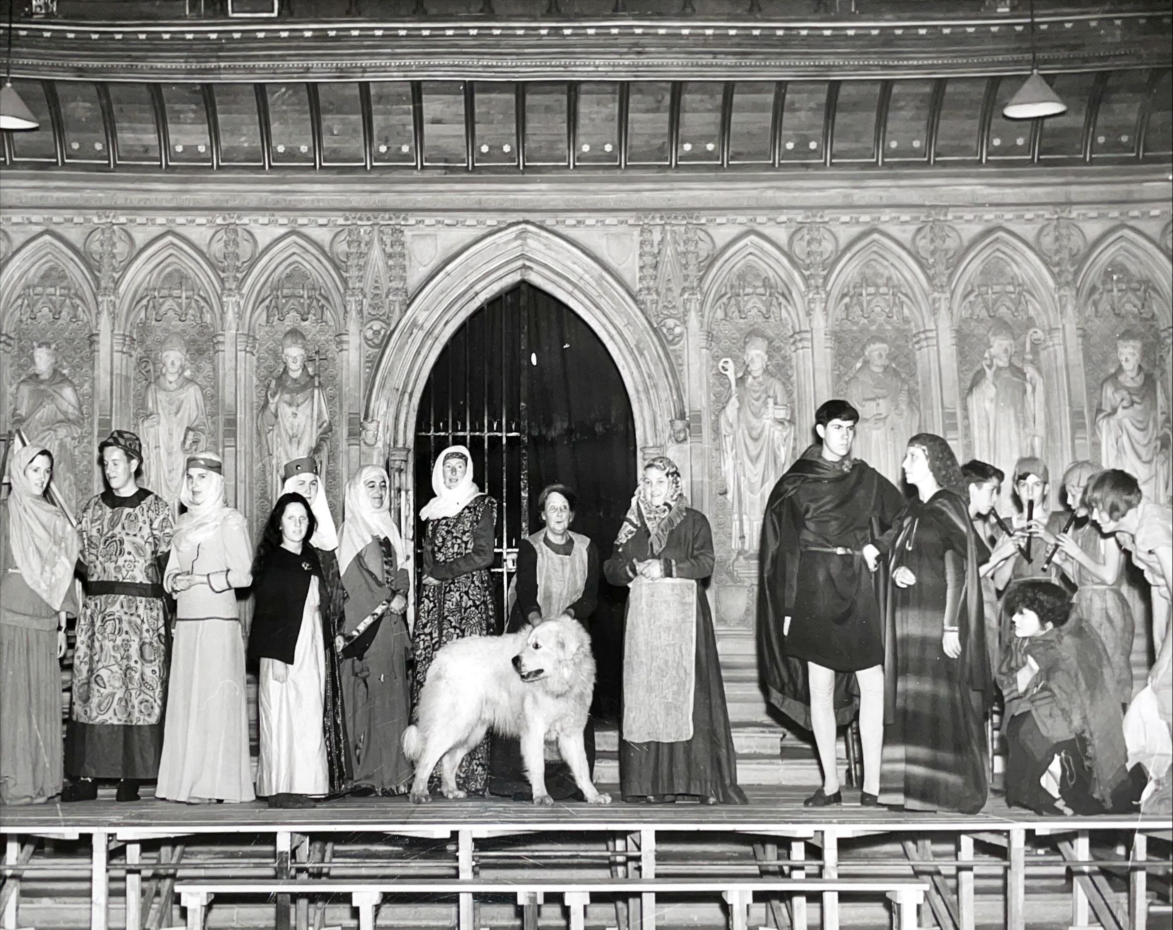 Scenes from festival play, The Baker Saint, by the Medway Theatre Guild, June 1952 (1 of 2)