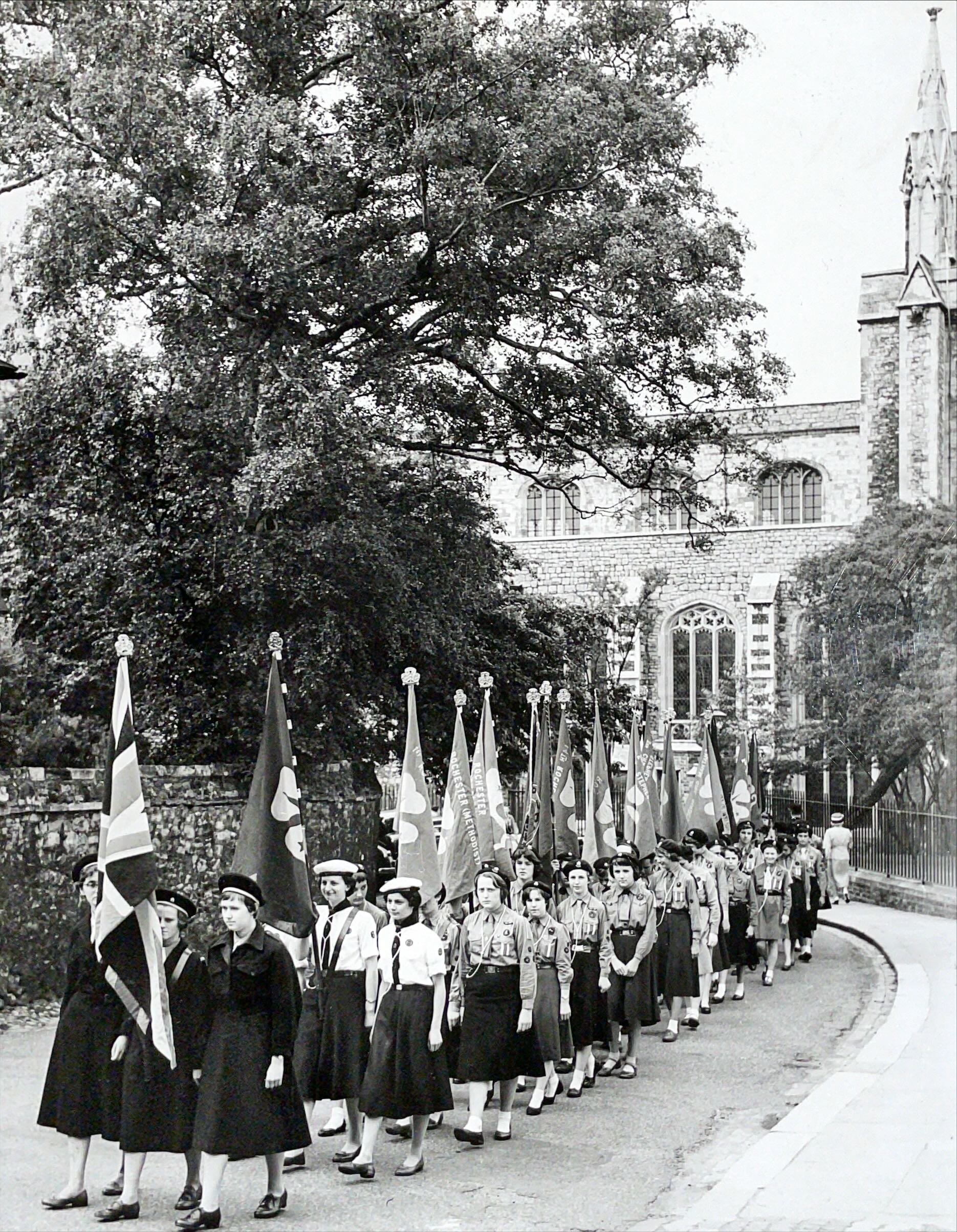 Medway West Division Girl Guides' Parade, July 1958