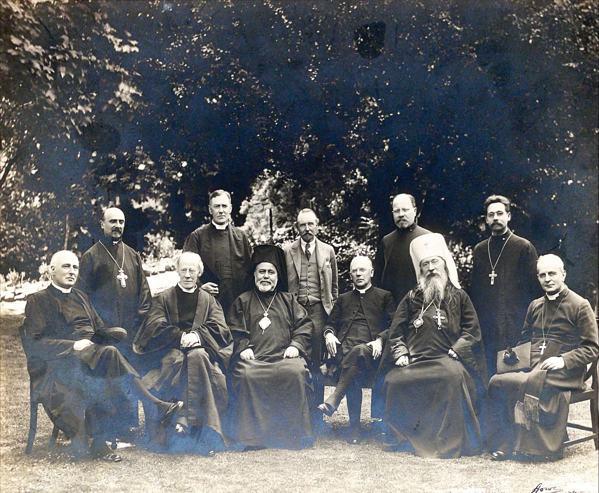 Bishop Harmer and Dean Storrs with Russian-Greek clergy, 1925