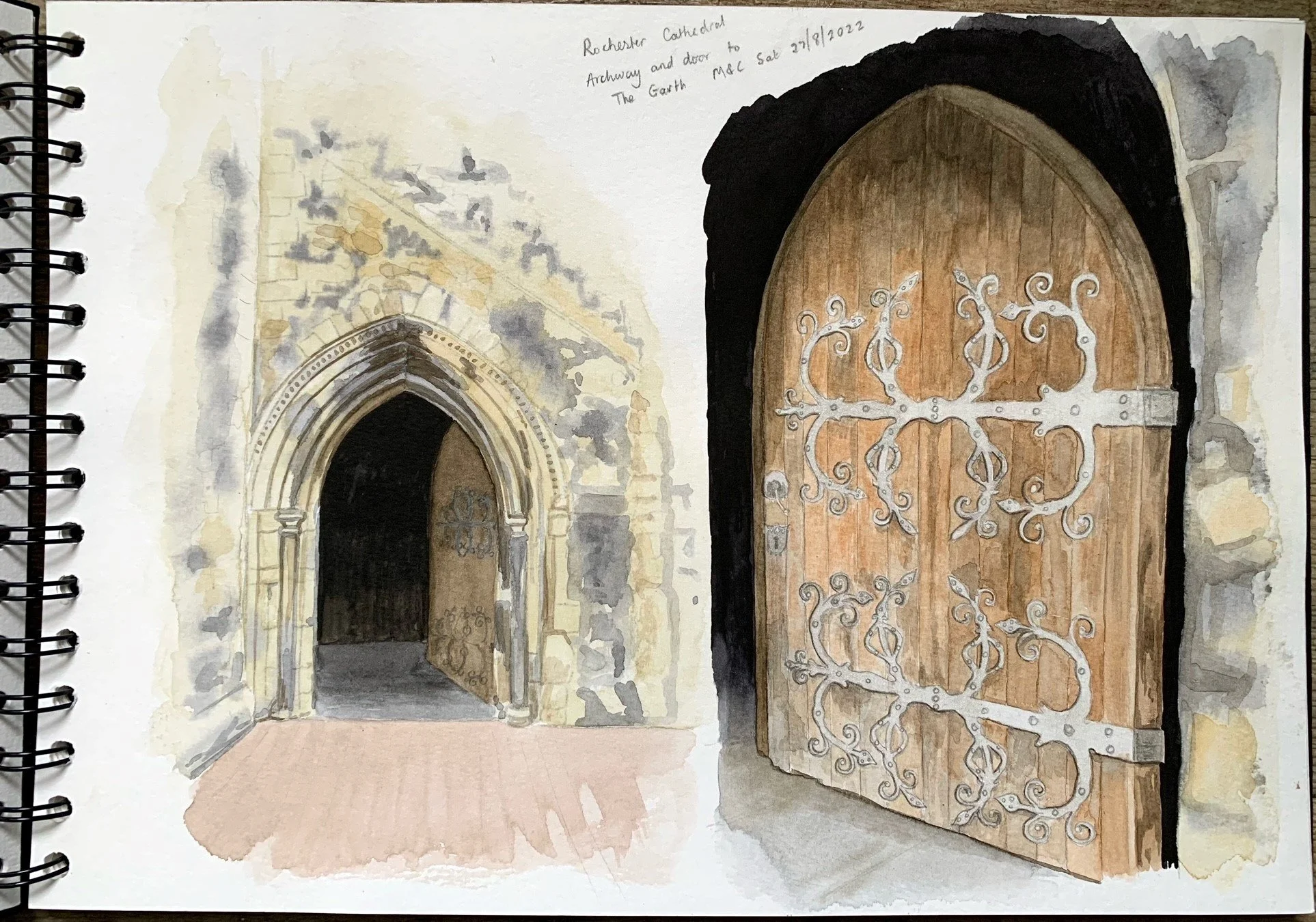Medway and Chalk art group visit to King's Orchard — Rochester Cathedral