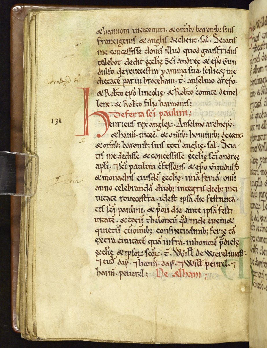 Rochester’s Saints: Tracing Paulinus and Ithamar through medieval manuscripts