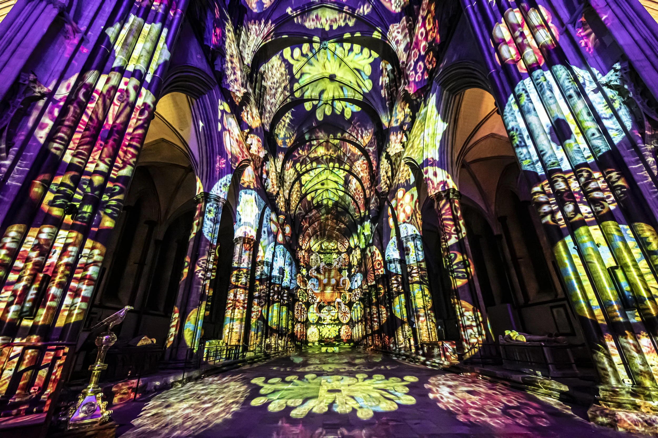 Luxmuralis Salisbury Catehdral Time  Son et lumiere life light and sound art projection mapping  2024 cathedral light show _19.JPG