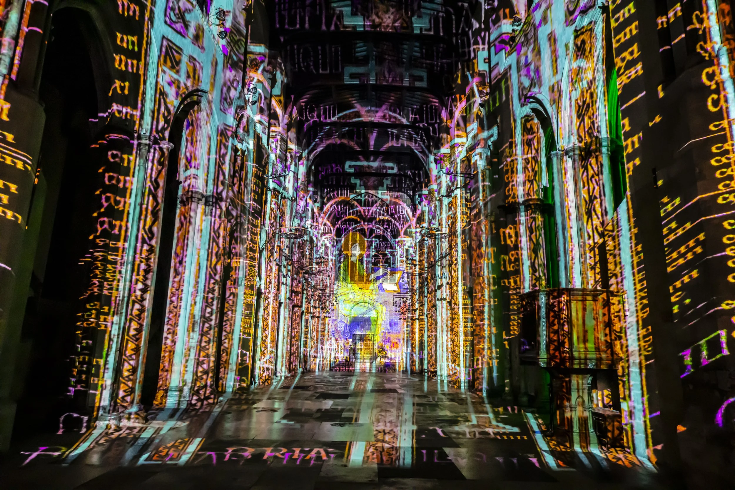 Luxmuralis Rochester Cathedral scriptorium Son et lumiere light and sound art projection mapping _6.JPG