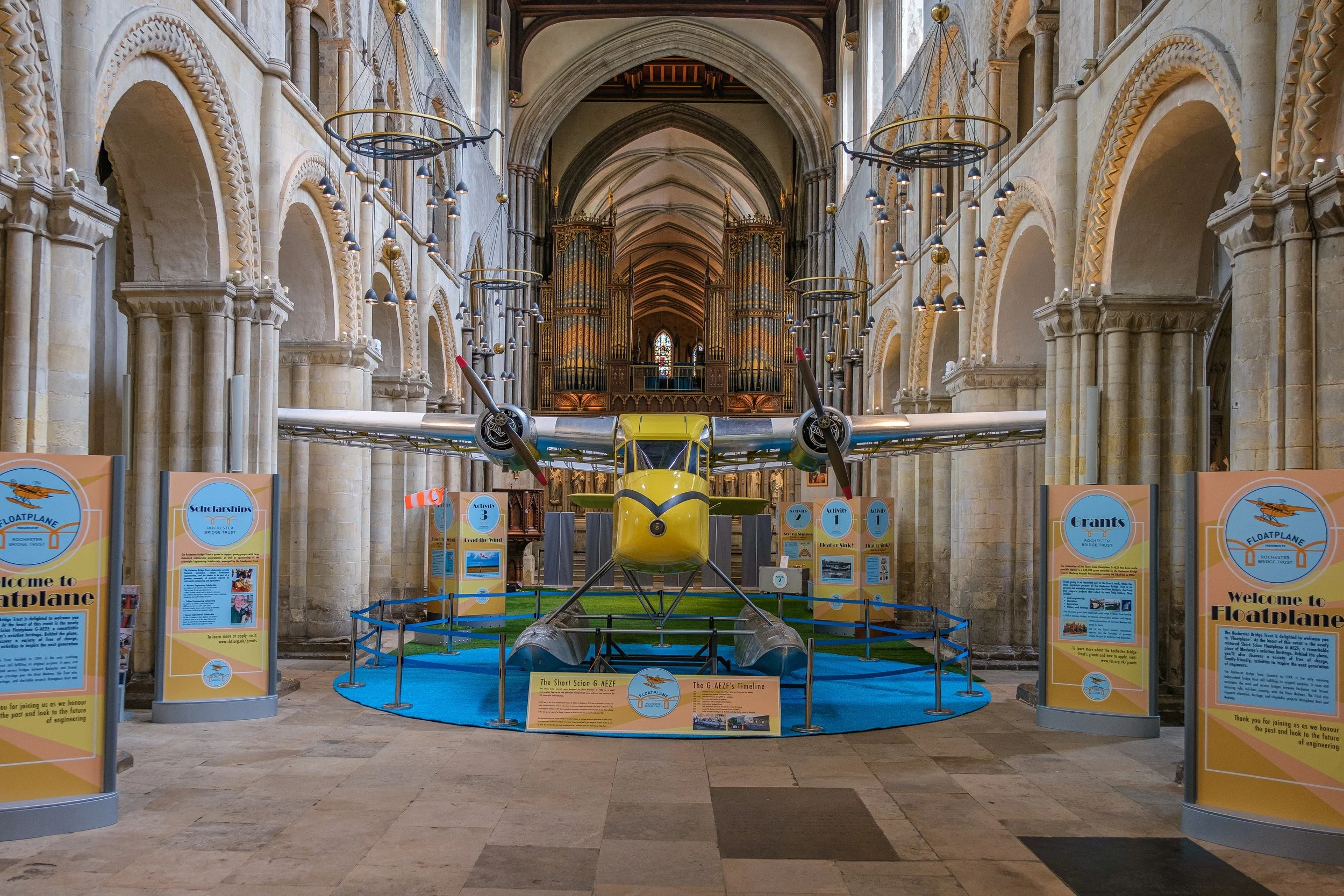 Floatplane attracts record-breaking visitor numbers at Rochester Cathedral