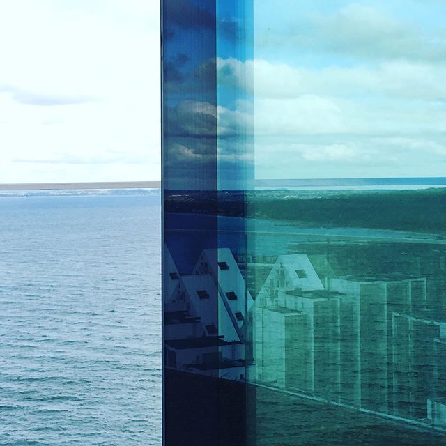 On top of Aarhus &Oslash; #aarhus&oslash;#aarhus#view#mirror#reflection#aarhusbugt#glass#fieldtrip