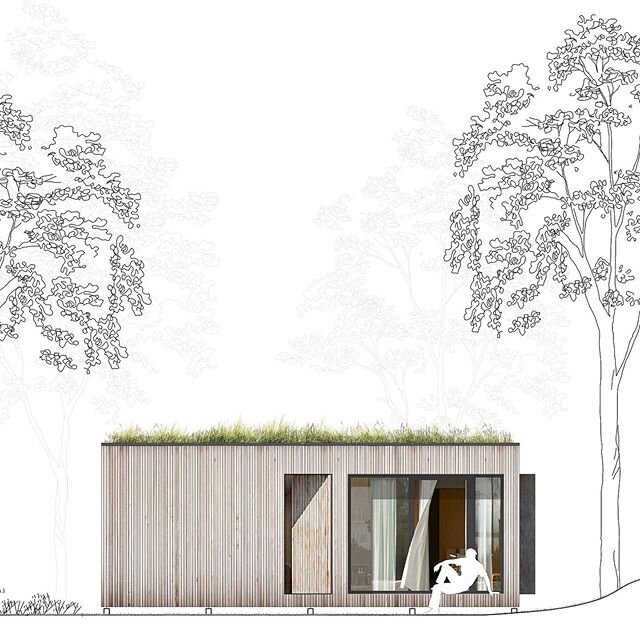 Haverefugium // skur #architecture#woodfacade#have#studio#build#tinyhouse#draw#concept#arkitektur#garden#shed#douglasgran#gr&oslash;nttag#icopal