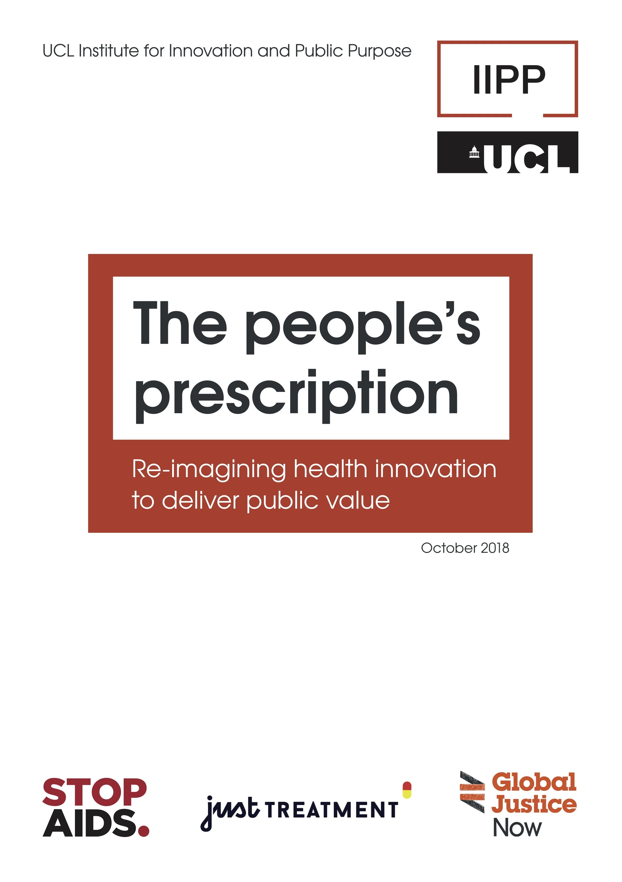 Just Treatment join UCL economist in call to transform health innovation