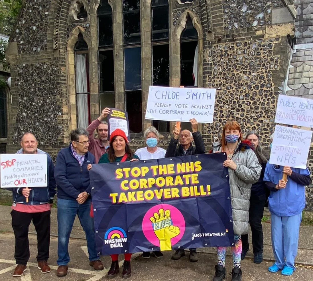 MPs across the country challenged on the NHS Corporate Takeover Bill!