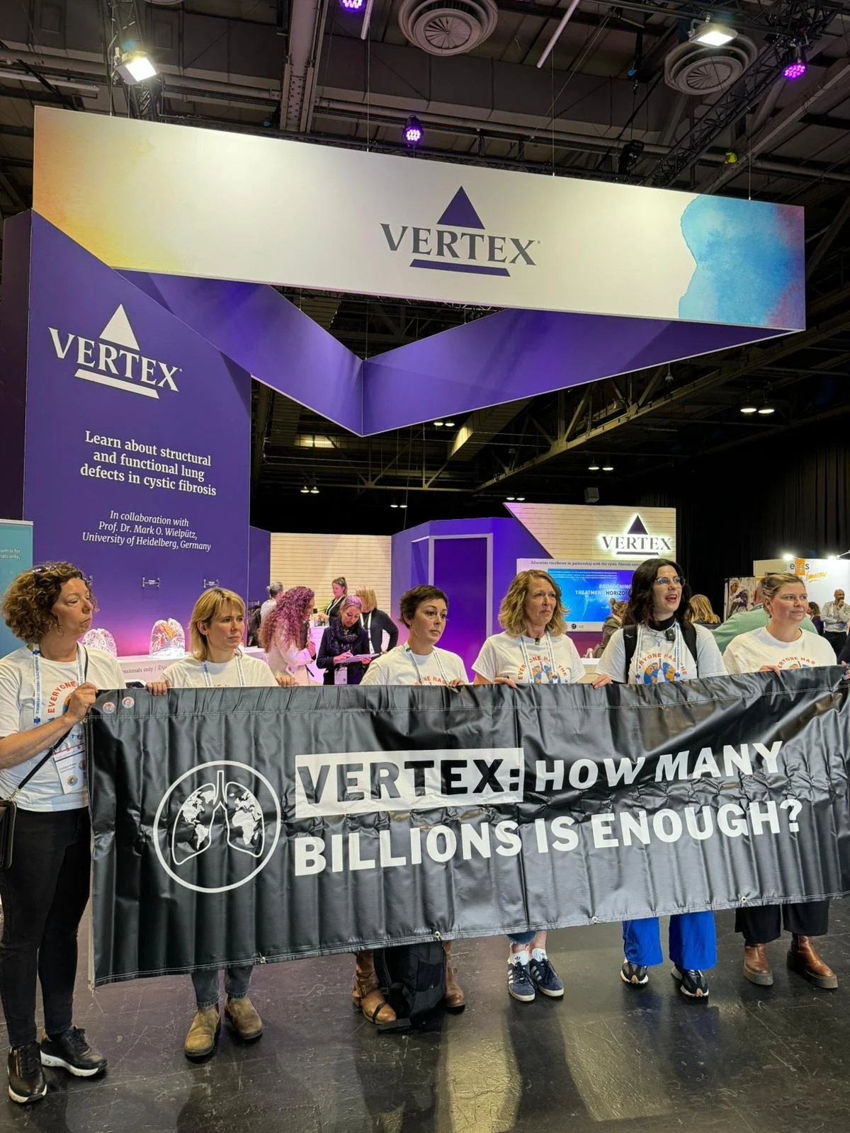 Cystic fibrosis mums confront Vertex at ECFC 2024