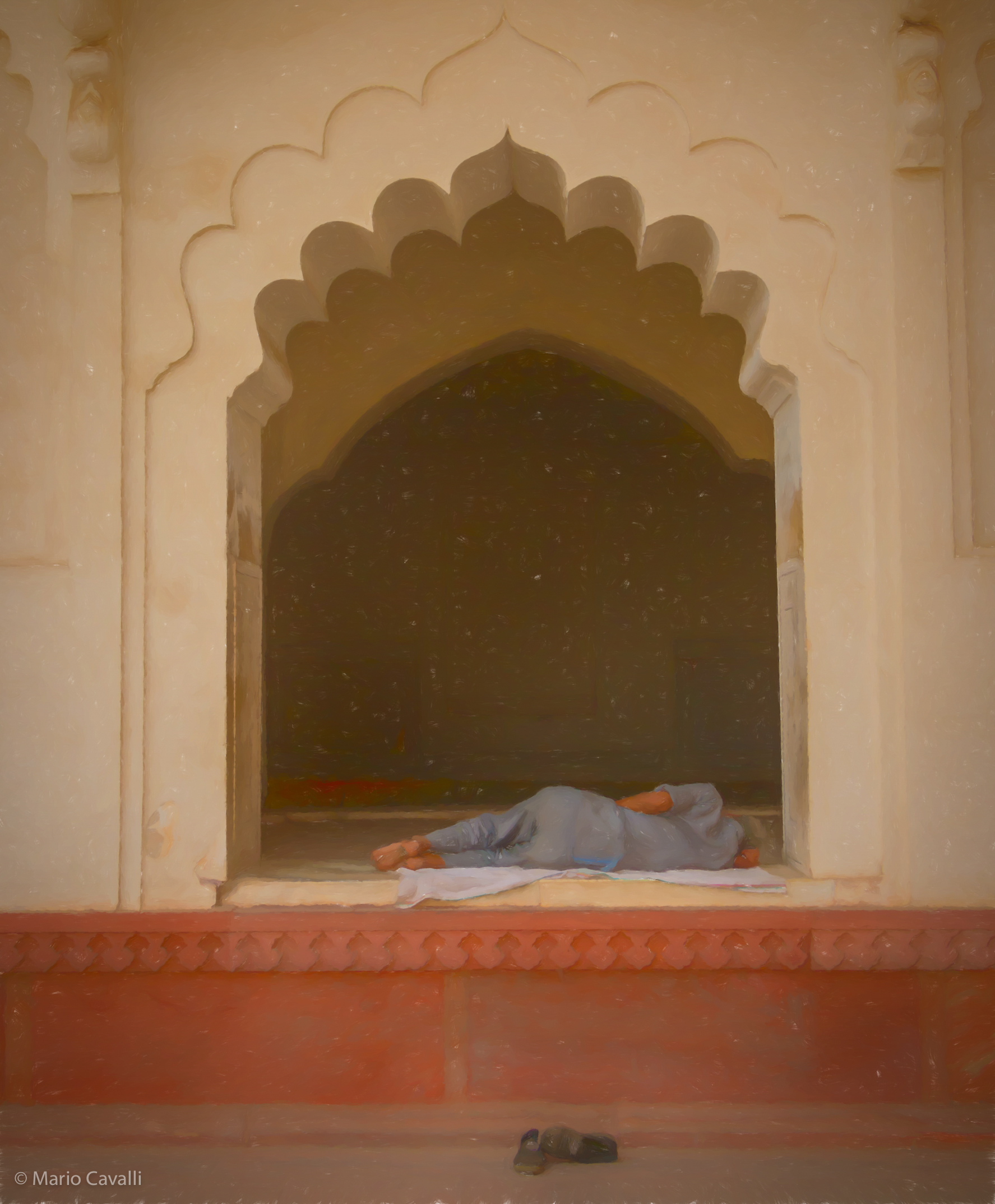 Sleeping, Agra Fort