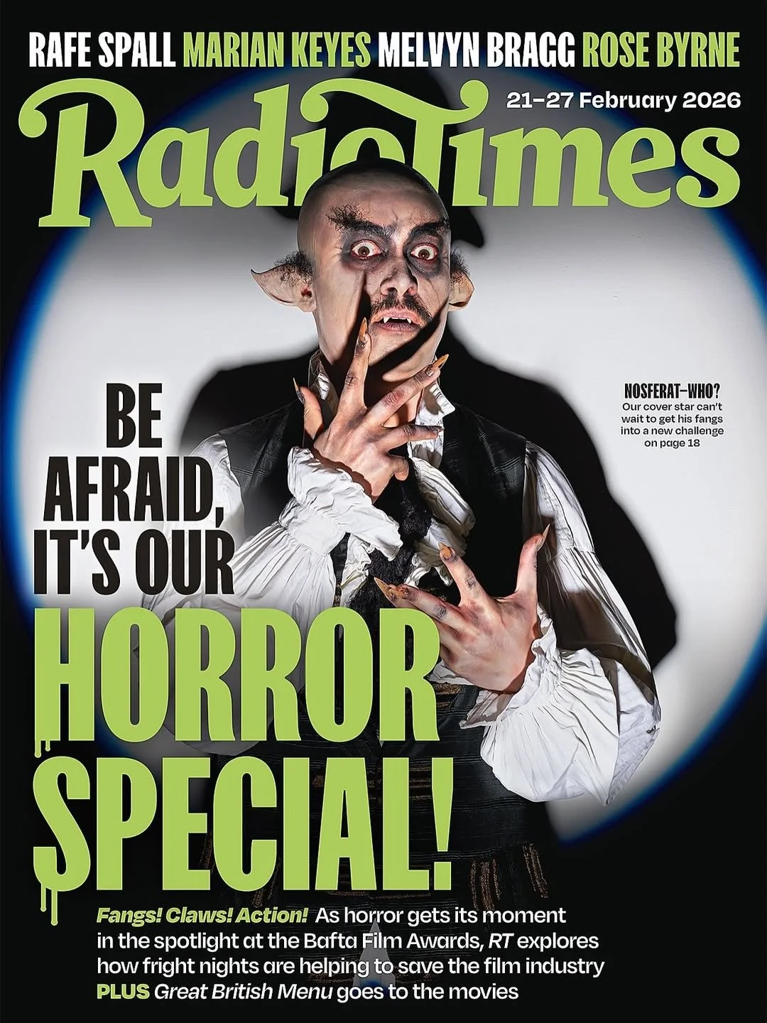 Phil Wang week continues... 🧛&zwj;♂️

Loved seeing this incredible Nosferatu / jam doughnut concept brought to life at Zap for the Radio Times Horror Special.
Created to promote Phil Wang&rsquo;s appearance as a judge on the latest series of @greatb