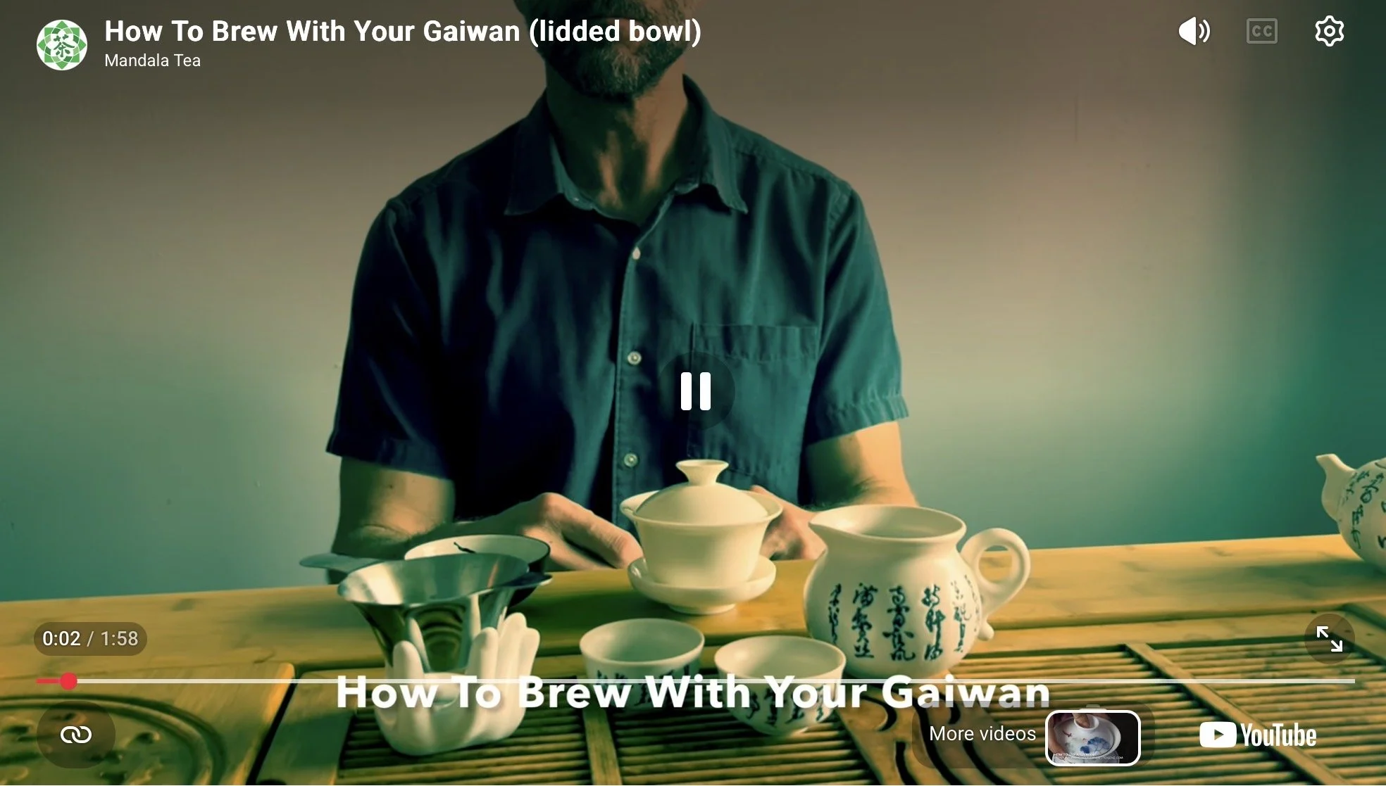 Gaiwan: Our favorite way to brew.