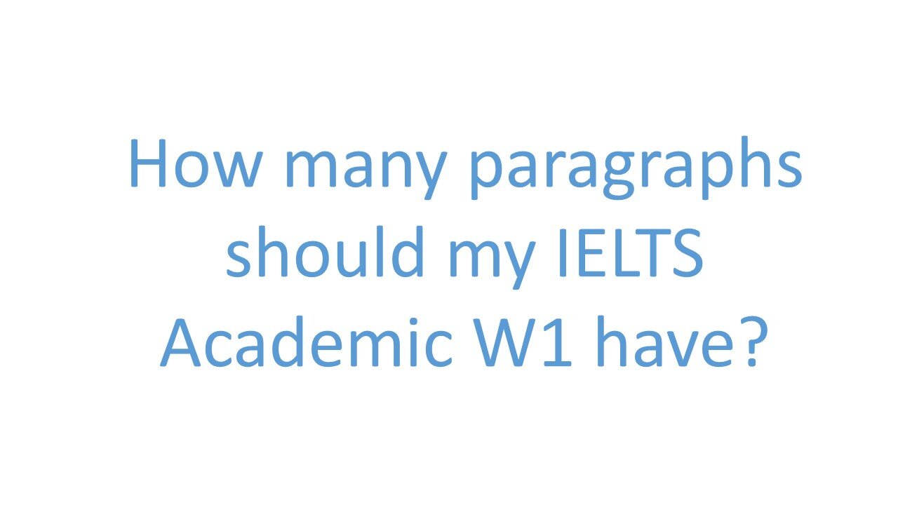 How many paragraphs should my IELTS Academic W1 have? 