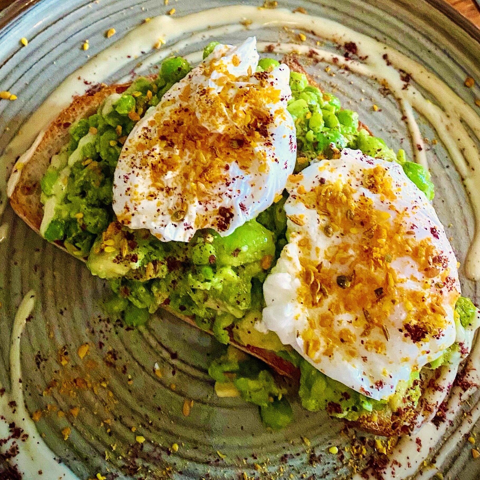 It&rsquo;s our last breakfast club of the &lsquo;season&rsquo; this Sunday - sold out! - before we reopen next week for&hellip;. the season!!! 🤪

This is on the menu on Sunday and is a regular for our guests through the summer: avocado and pea &lsqu