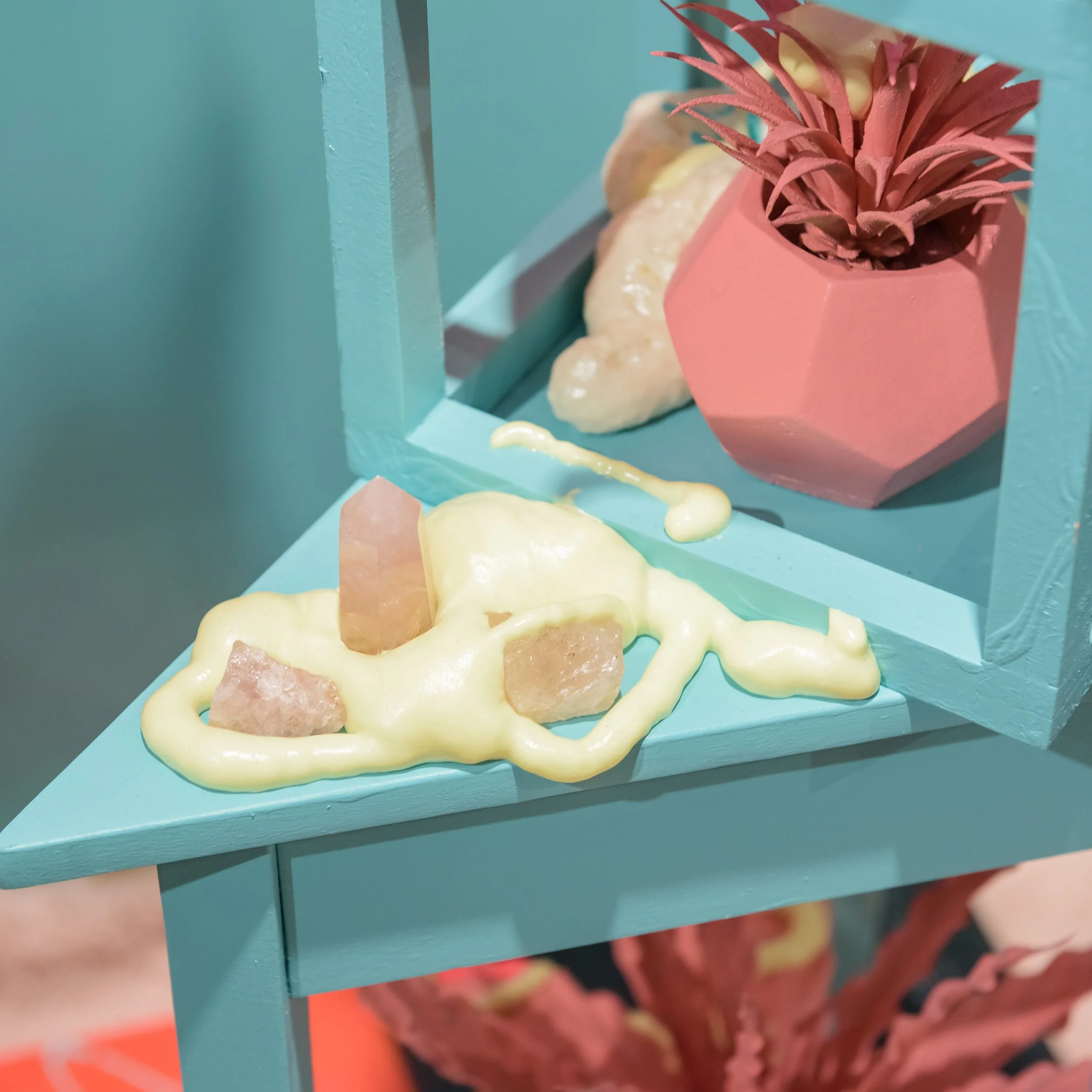 I need to see other people suffer to exist at all. A torch. A torch in their hearts. (detail) 2018 mixed media installation at Gallery 263, Cambridge, MA