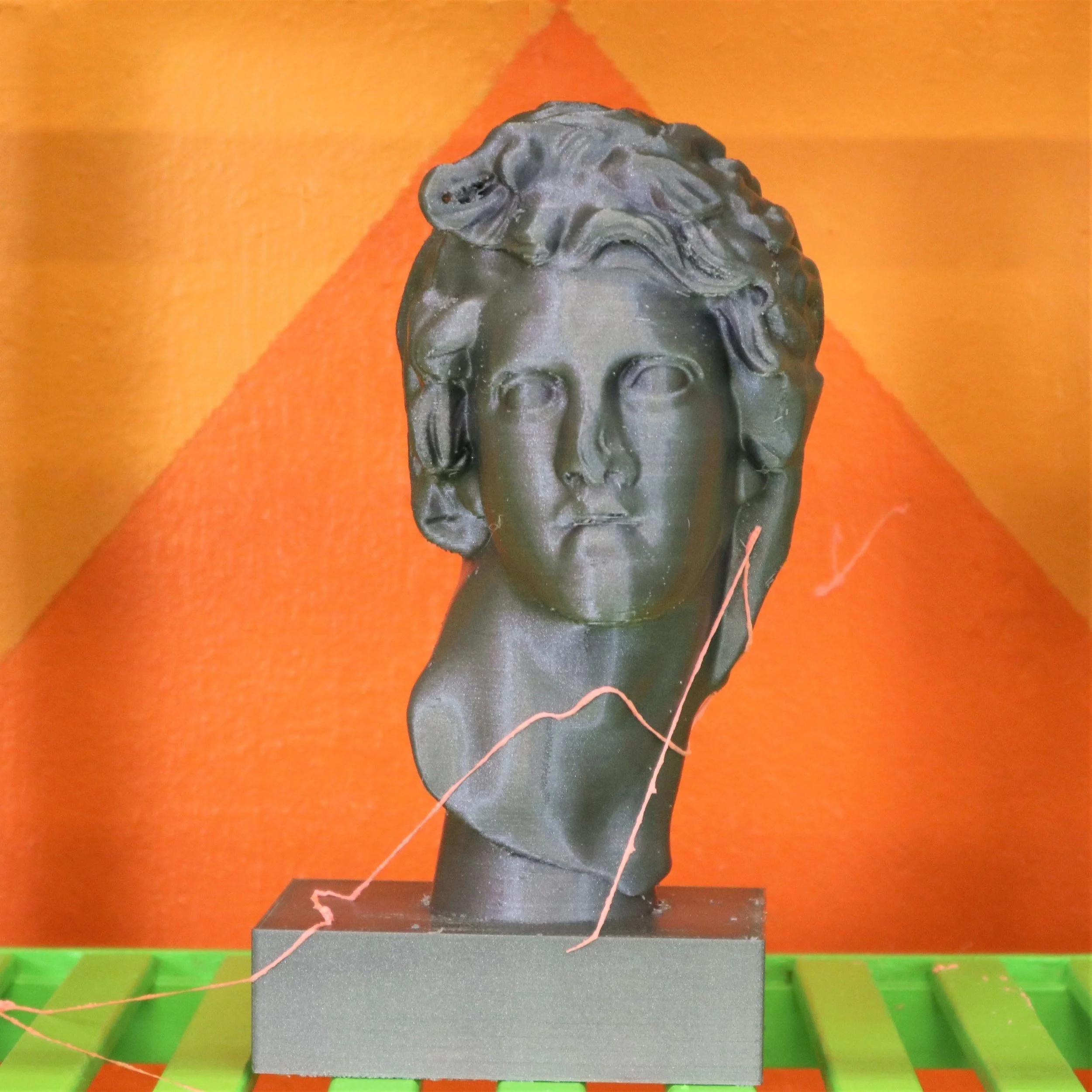 Vaporwave_Floral_Shoppe_Bust _of_Helios 2018 polylactic acid 3D print 3D print made secretly in military contractor’s printing lab using model design purchased online
