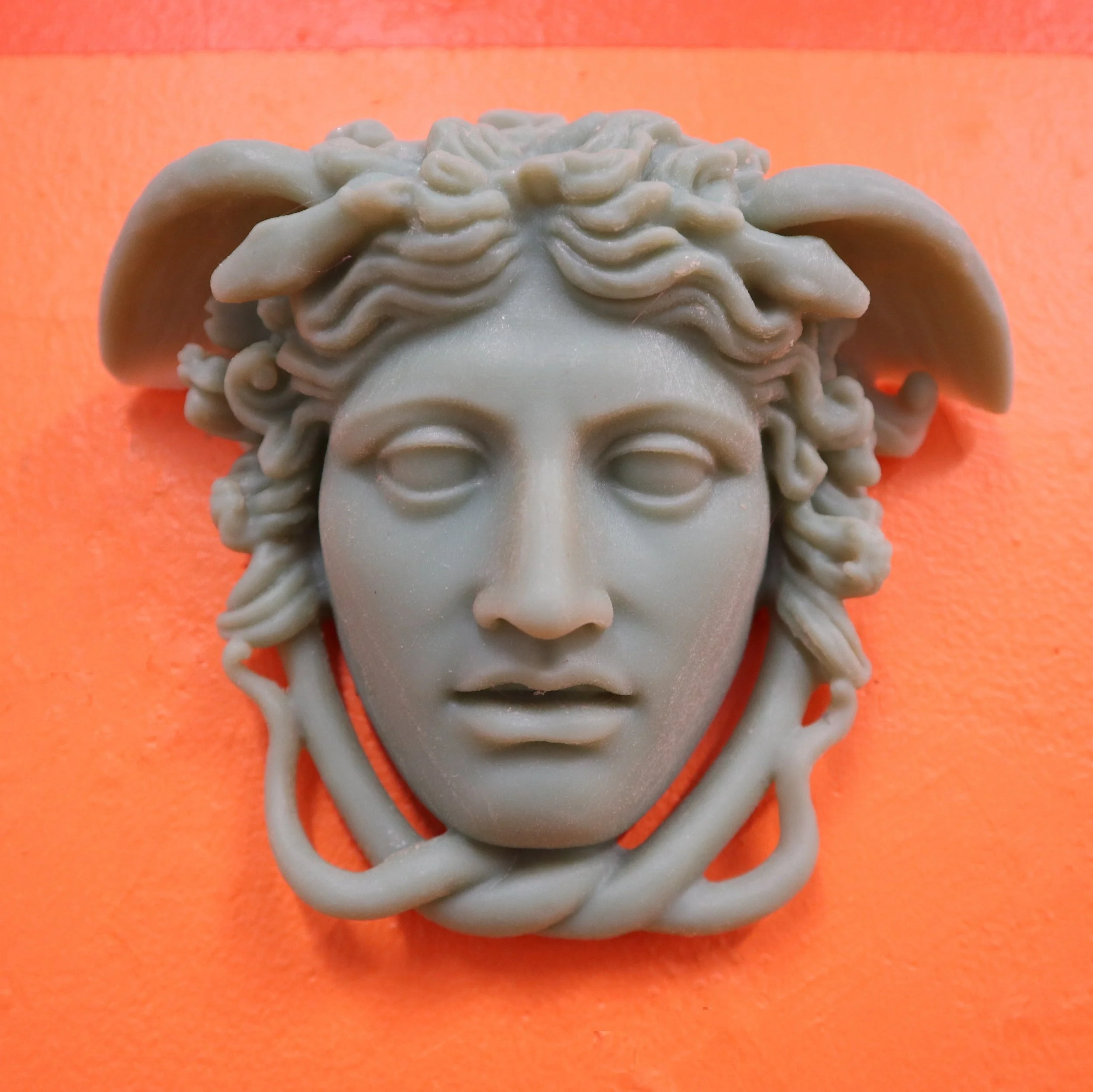 The_Medusa_Rondanini 2018 photopolymer 3D print 3D print made secretly in military contractor’s printing lab using model design by Cosmo Wenman under Creative Commons license