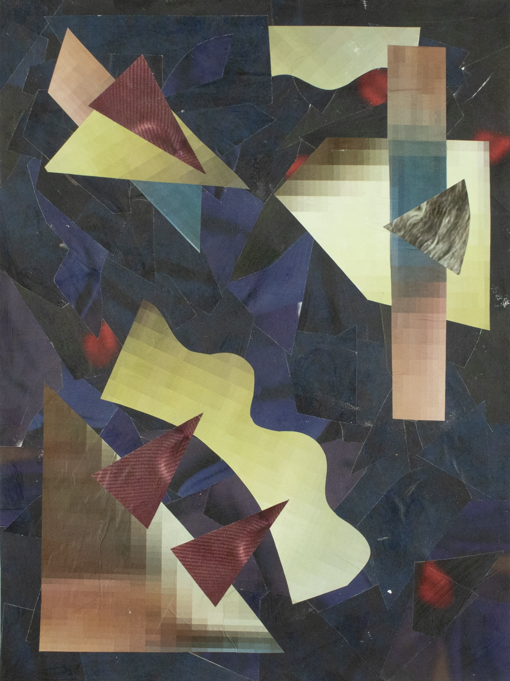 Manufacturing Consent (Colin Powell WMD presentation at UN), laser print collage on paper, 15" x 11.5"