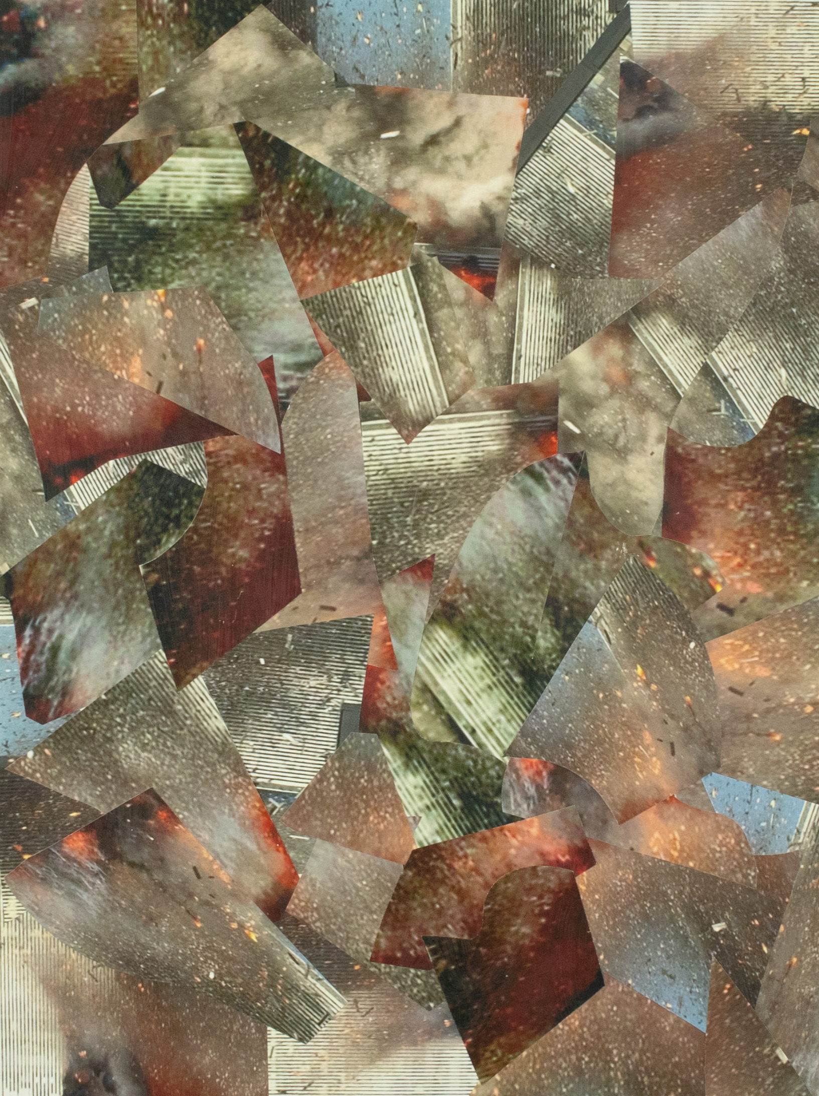 9/11, laser print collage on paper, 15" x 11.5"